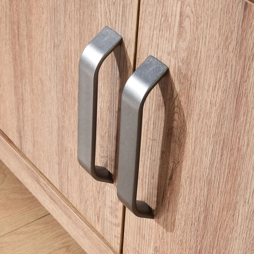 2 Door 2 Drawer Sideboard - Brown, Oak Effect