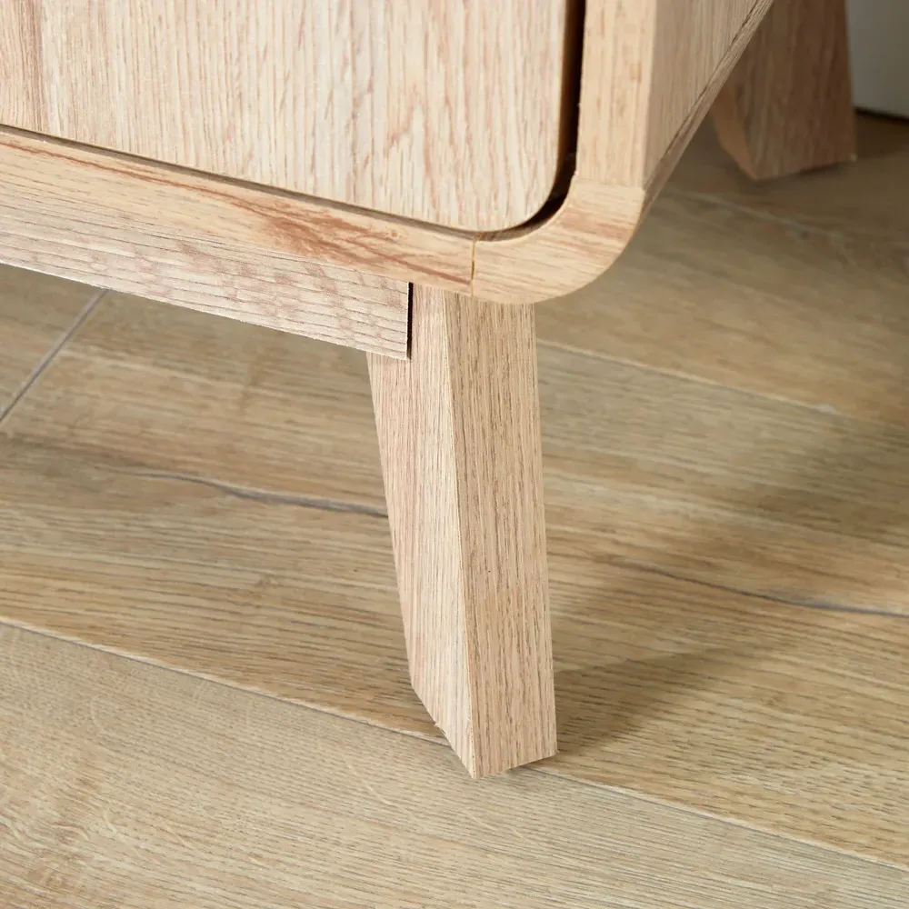 2 Door TV Stand with Shelf - Brown