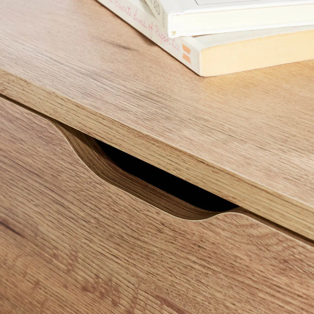 2 Drawer Bedside Table - Brown, Oak