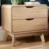 2 Drawer Bedside Table - Brown, Oak