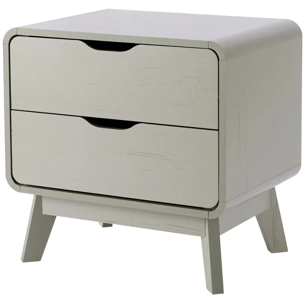 2 Drawer Bedside Table - Grey