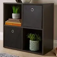 4 Cube Storage Unit - Black