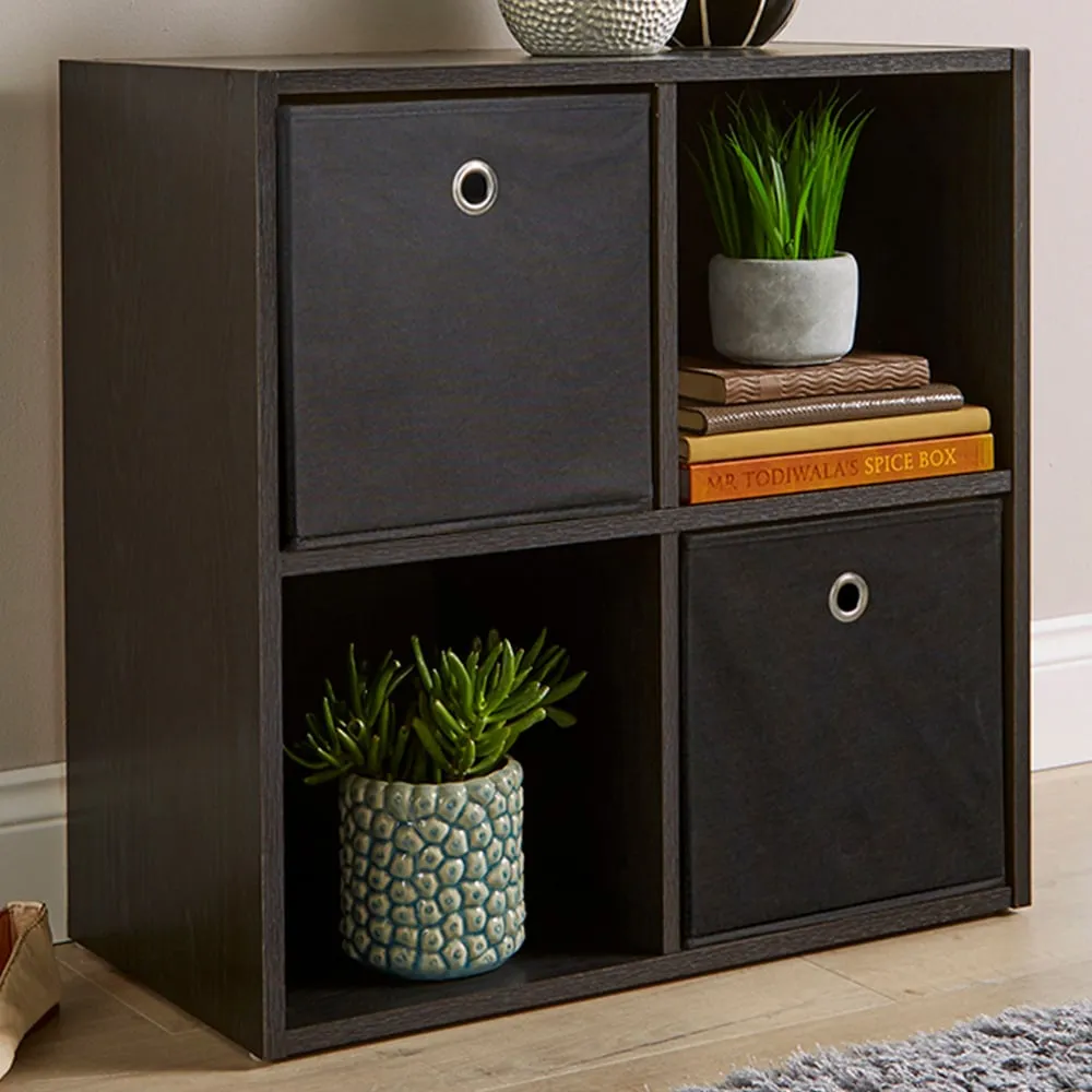 4 Cube Storage Unit - Black image