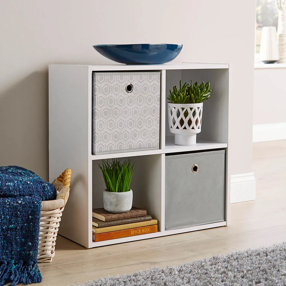 4 Cube Storage Unit - White
