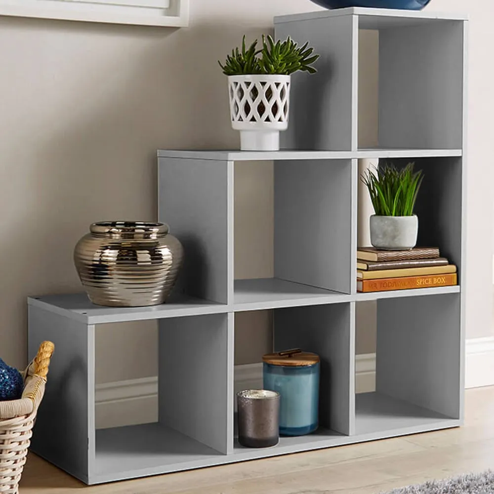 6 Cube Step Storage Unit - Grey