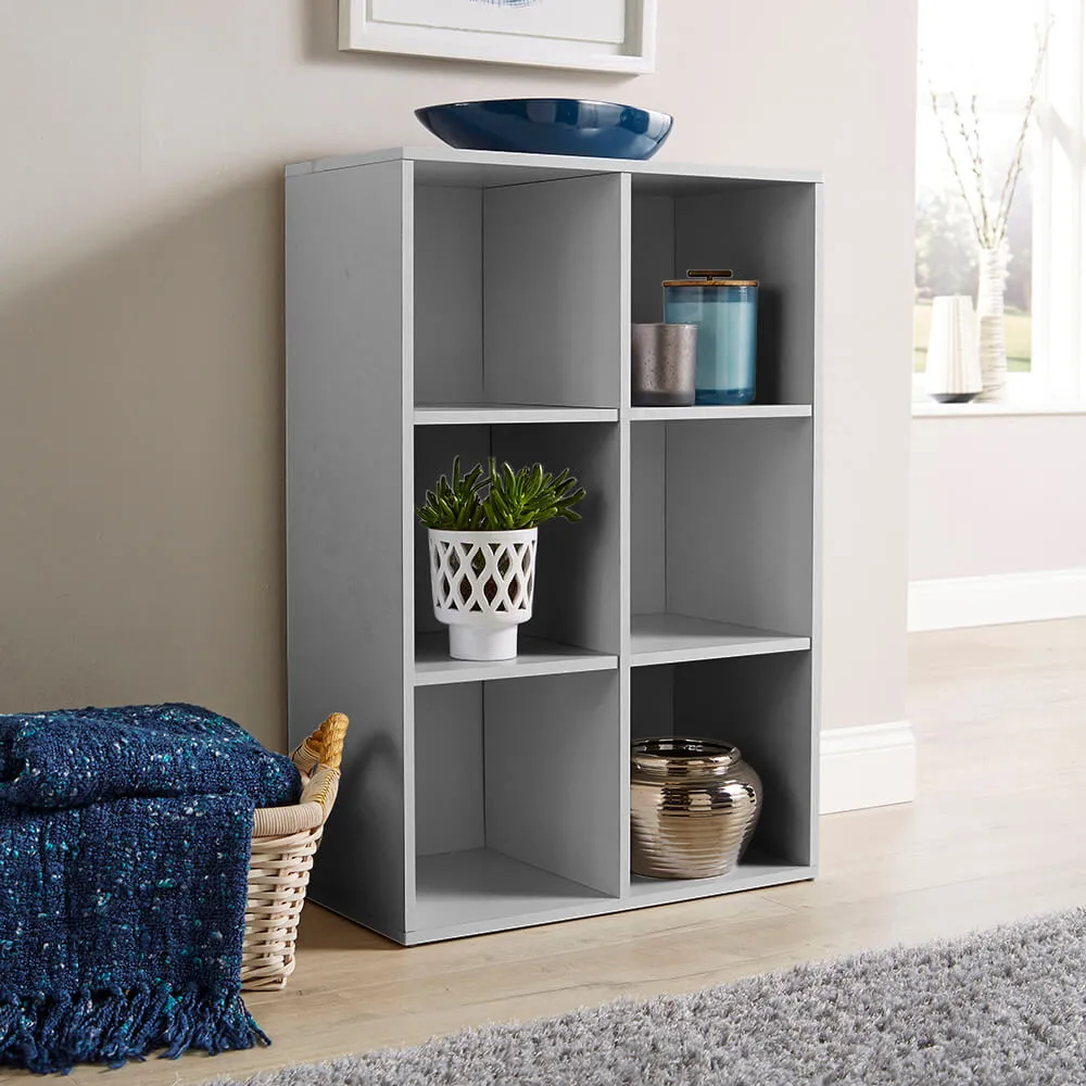 6 Cube Storage Unit - Grey