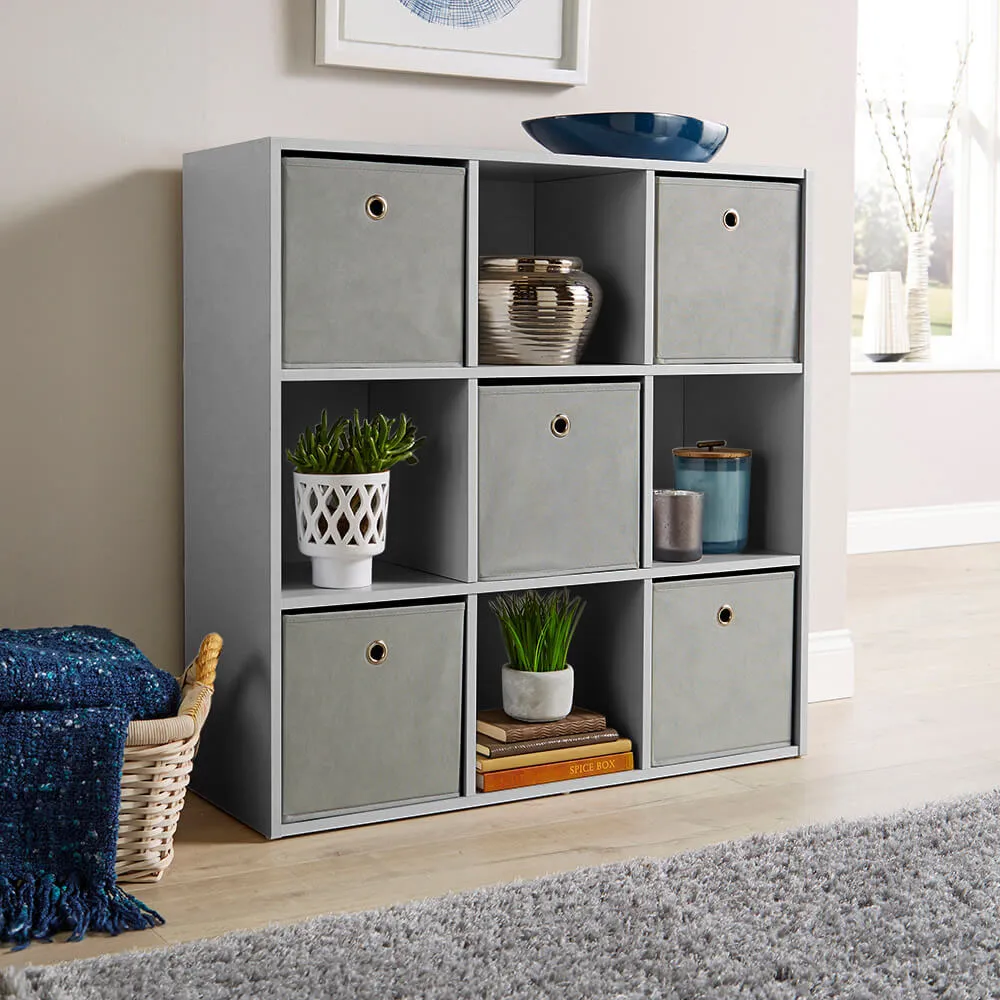 9 Cube Storage Unit - Grey