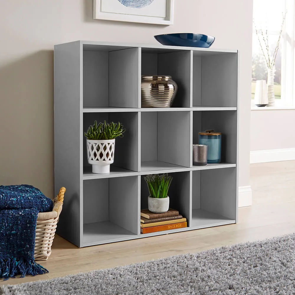 9 Cube Storage Unit - Grey