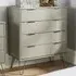 Acadia 4 Drawer Chest of Drawers - Grey, Pine