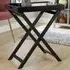 Alpine Portable Butlers Tray Table - Black, MDF