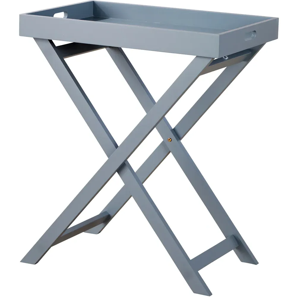 Alpine Portable Butlers Tray Table - Grey, MDF