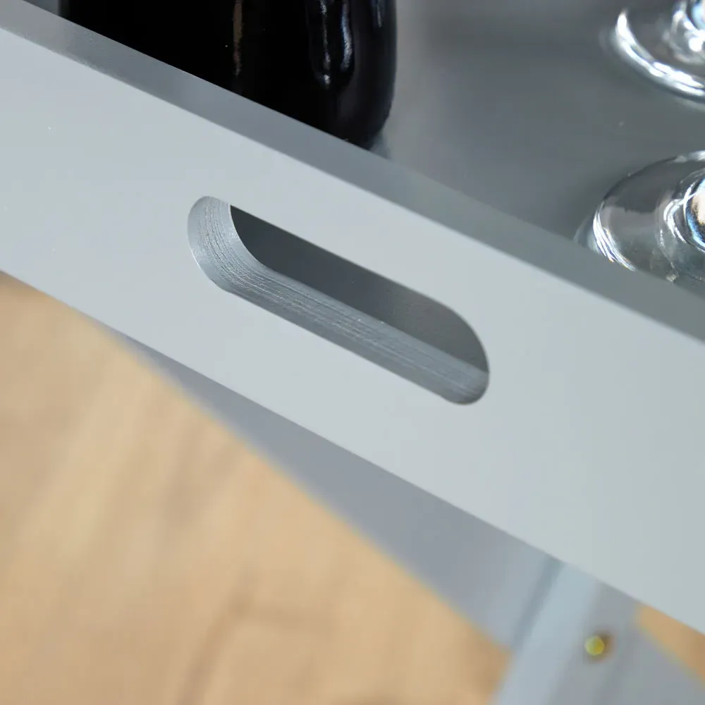 Alpine Portable Butlers Tray Table - Grey, MDF