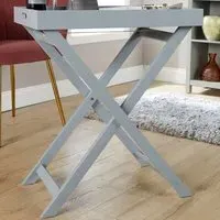 Alpine Portable Butlers Tray Table - Grey, MDF