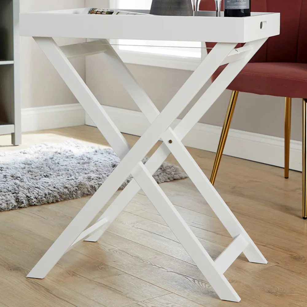 Alpine Portable Butlers Tray Table - White image