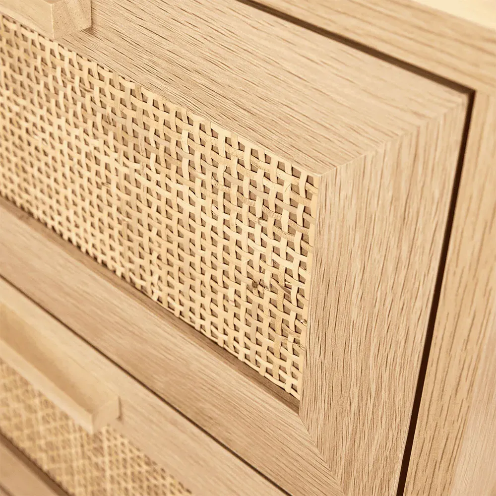 Astbury 2 Drawer Bedside Table - Brown, Rattan