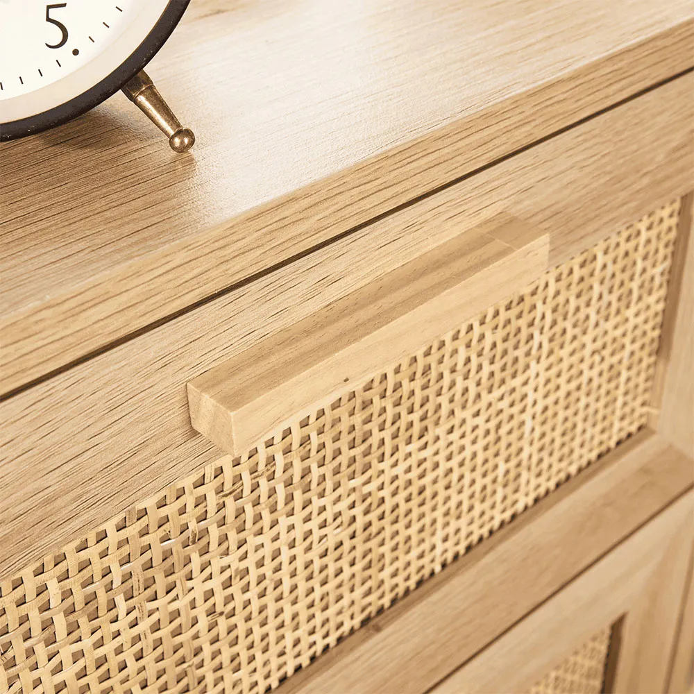 Astbury 2 Drawer Bedside Table - Brown, Rattan