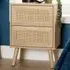 Astbury 2 Drawer Bedside Table - Brown, Rattan