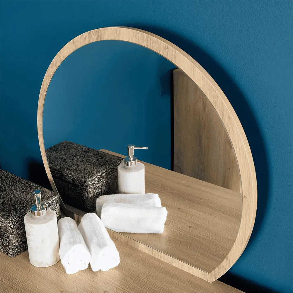 Astbury 2 Drawer Dressing Table with Mirror - Brown, Rattan