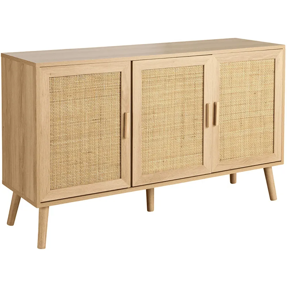 Astbury 3 Door Sideboard - Brown, Rattan