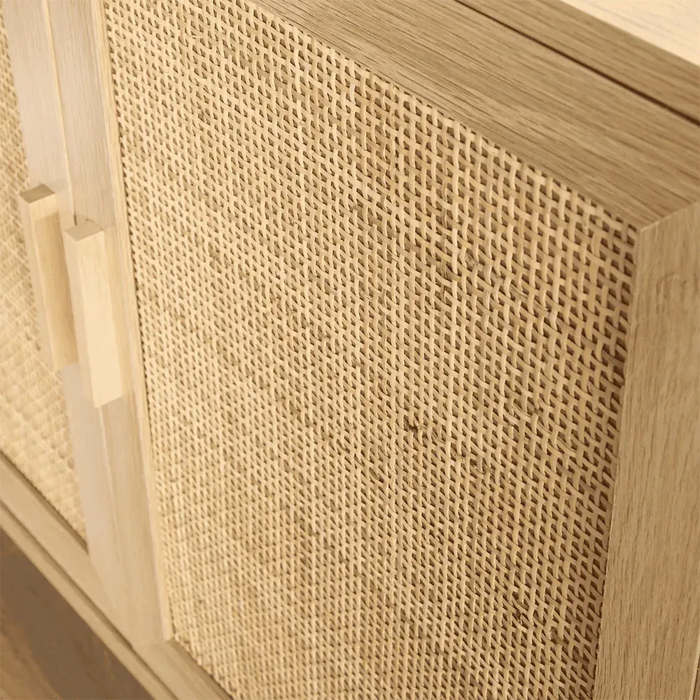 Astbury 3 Door Sideboard - Brown, Rattan