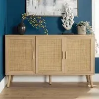 Astbury 3 Door Sideboard - Brown, Rattan