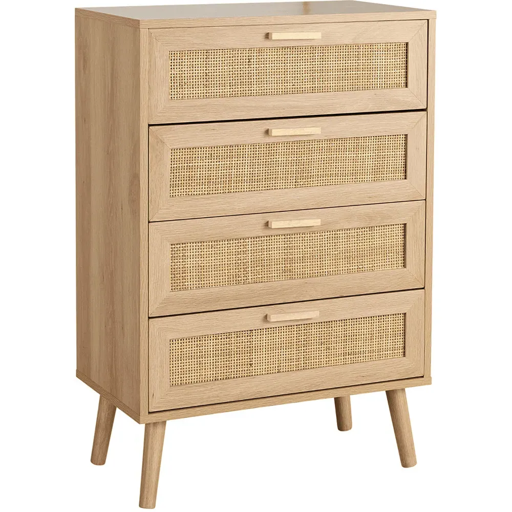 Astbury 4 Drawer Chest of Drawers - Brown, Rattan