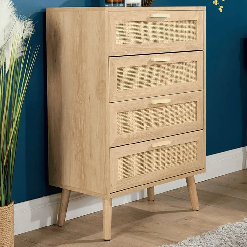 Astbury 4 Drawer Chest of Drawers - Brown, Rattan