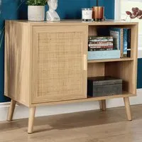 Astbury Single Door 2 Shelf Sideboard - Brown, Rattan