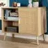 Astbury Single Door 2 Shelf Sideboard - Brown, Rattan