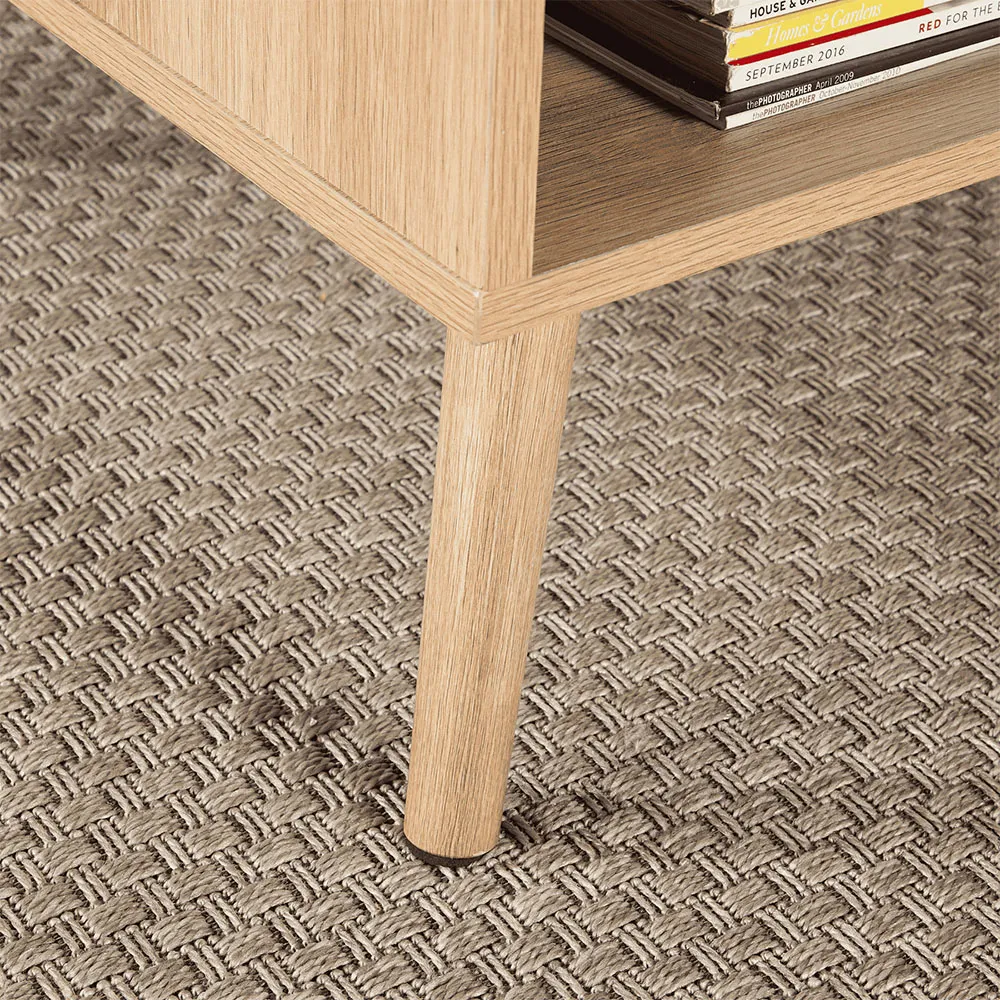 Astbury Single Drawer Coffee Table - Brown, Rattan