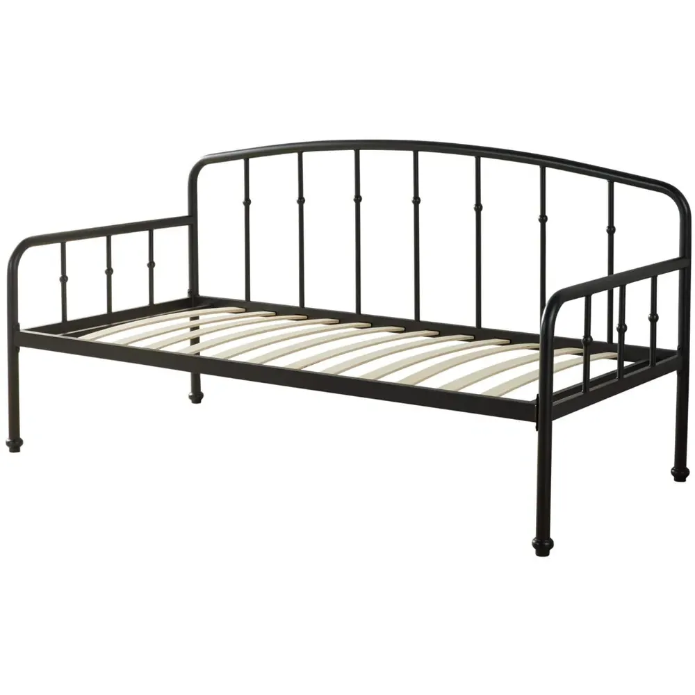 Athena Single Day Bed - Black, Metal
