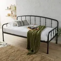 Athena Single Day Bed - Black, Metal