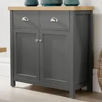 Avon 2 Door 2 Drawer Sideboard - Graphite Grey, Sonoma Oak