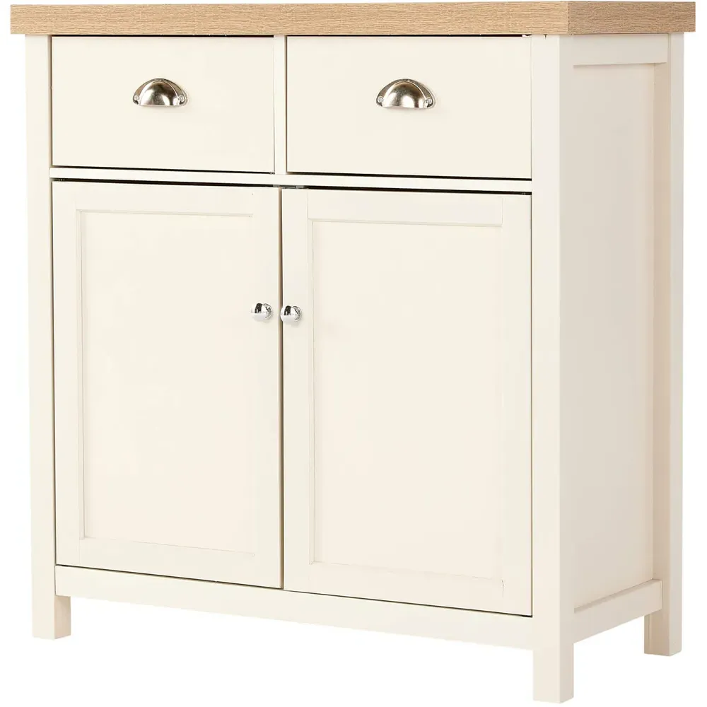 Avon 2 Door 2 Drawer Sideboard - White, Oak