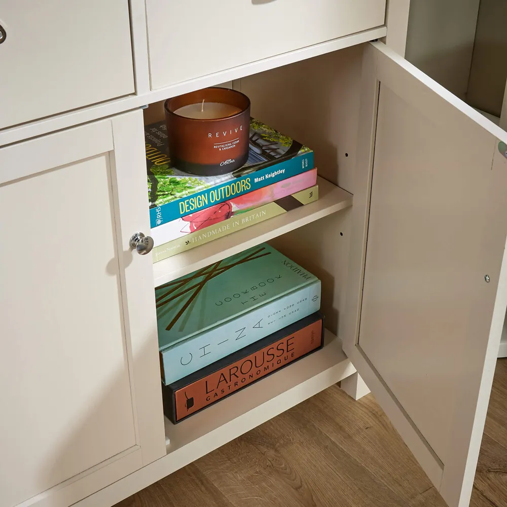 Avon 2 Door 2 Drawer Sideboard - White, Oak