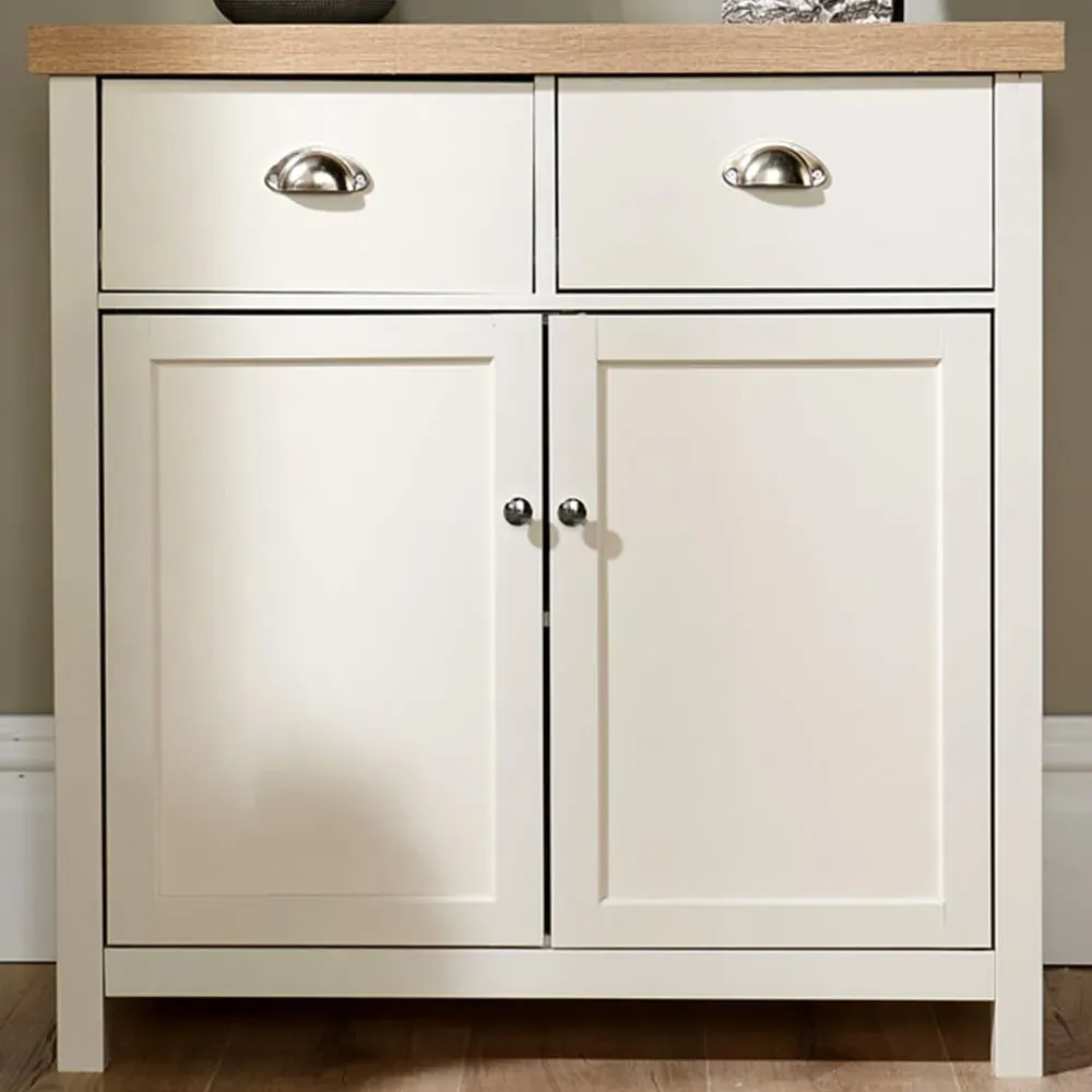 Avon 2 Door 2 Drawer Sideboard - White, Oak