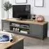 Avon 2 Door Large TV Unit - Graphite Grey, Oak