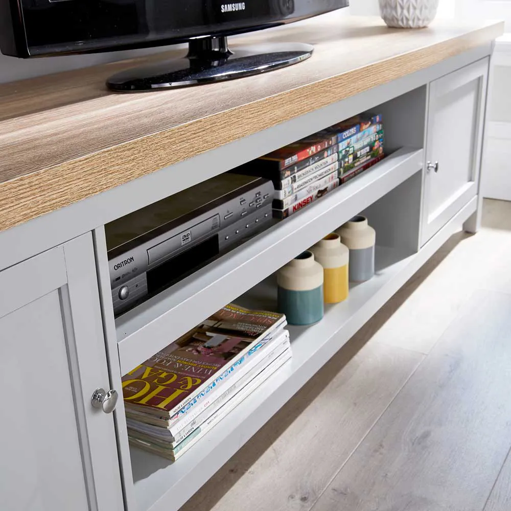 Avon 2 Door Large TV Unit - Grey