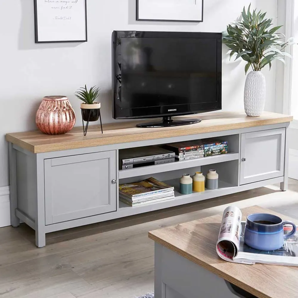Avon 2 Door Large TV Unit - Grey image