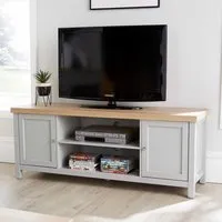 Avon 2 Door TV Stand with Cable Management - Grey, Oak
