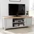 Avon 2 Door TV Stand with Cable Management - Grey, Oak