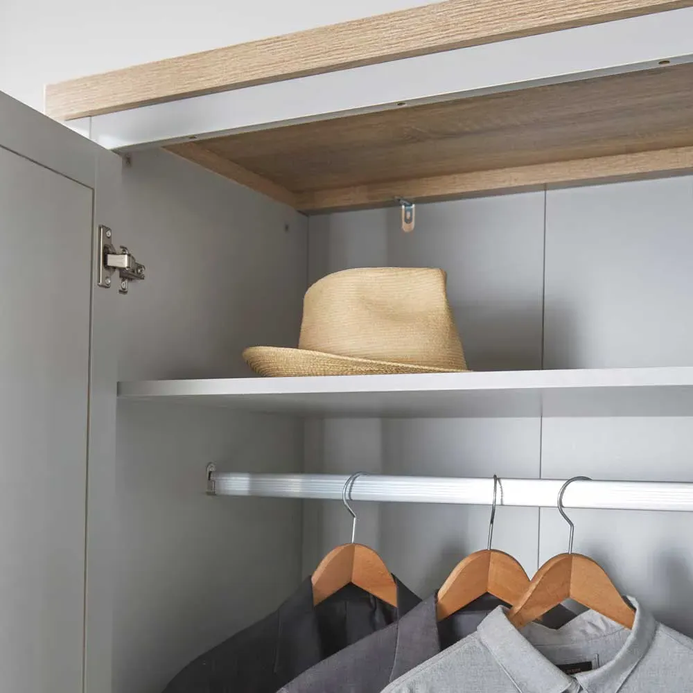 Avon 2 Door Wardrobe - Grey