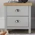 Avon 2 Drawer Bedside Table - Grey