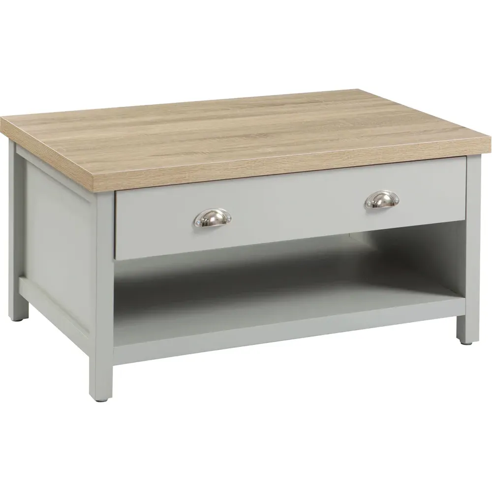 Avon 2 Drawer Coffee Table - Grey