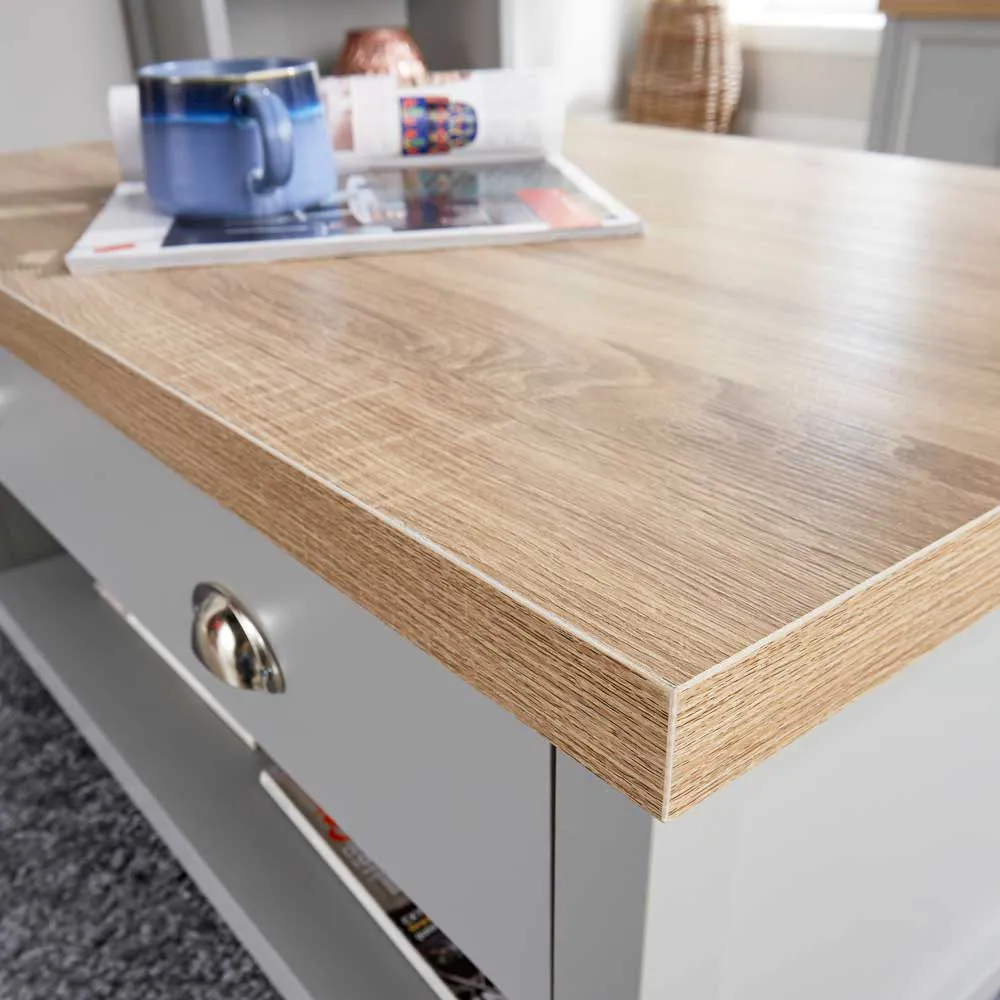 Avon 2 Drawer Coffee Table - Grey