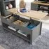 Avon 2 Shelf Lift Up Coffee Table - Graphite, Oak