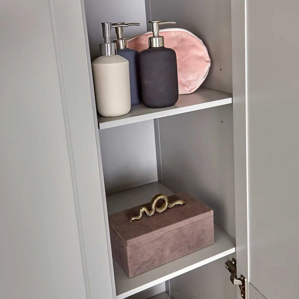 Avon 3 Door Wardrobe - Light Grey, Oak