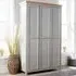 Avon 3 Door Wardrobe - Light Grey, Oak