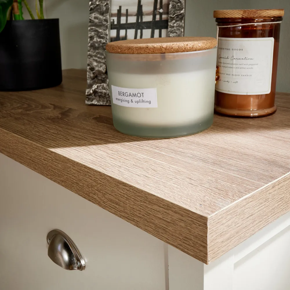 Avon 4 Drawer Chest of Drawers - White, Oak