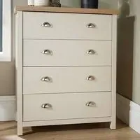 Avon 4 Drawer Chest of Drawers - White, Oak